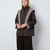 Chaqueta TIFFOSI Highlands gris roca, modelo frontal