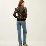 Chaqueta Xantik Black Flower Garden - ECRU