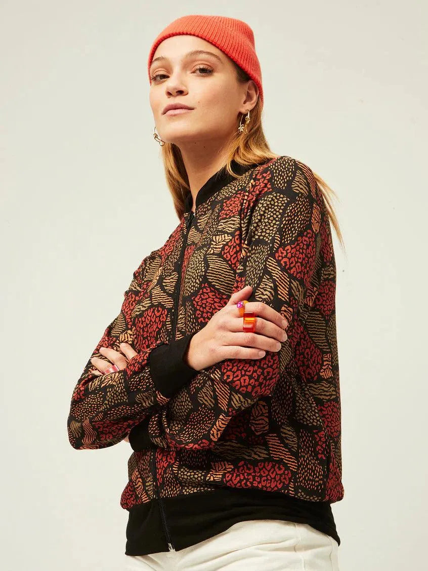 Chaqueta Xantik Brown Texture - ECRU