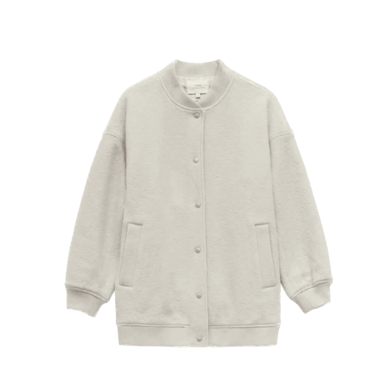 Chaqueta Yerse Bomber Lana Hervida Cruda - ECRU