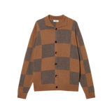 Cardigan POMPEII Checked Dark Chocolate