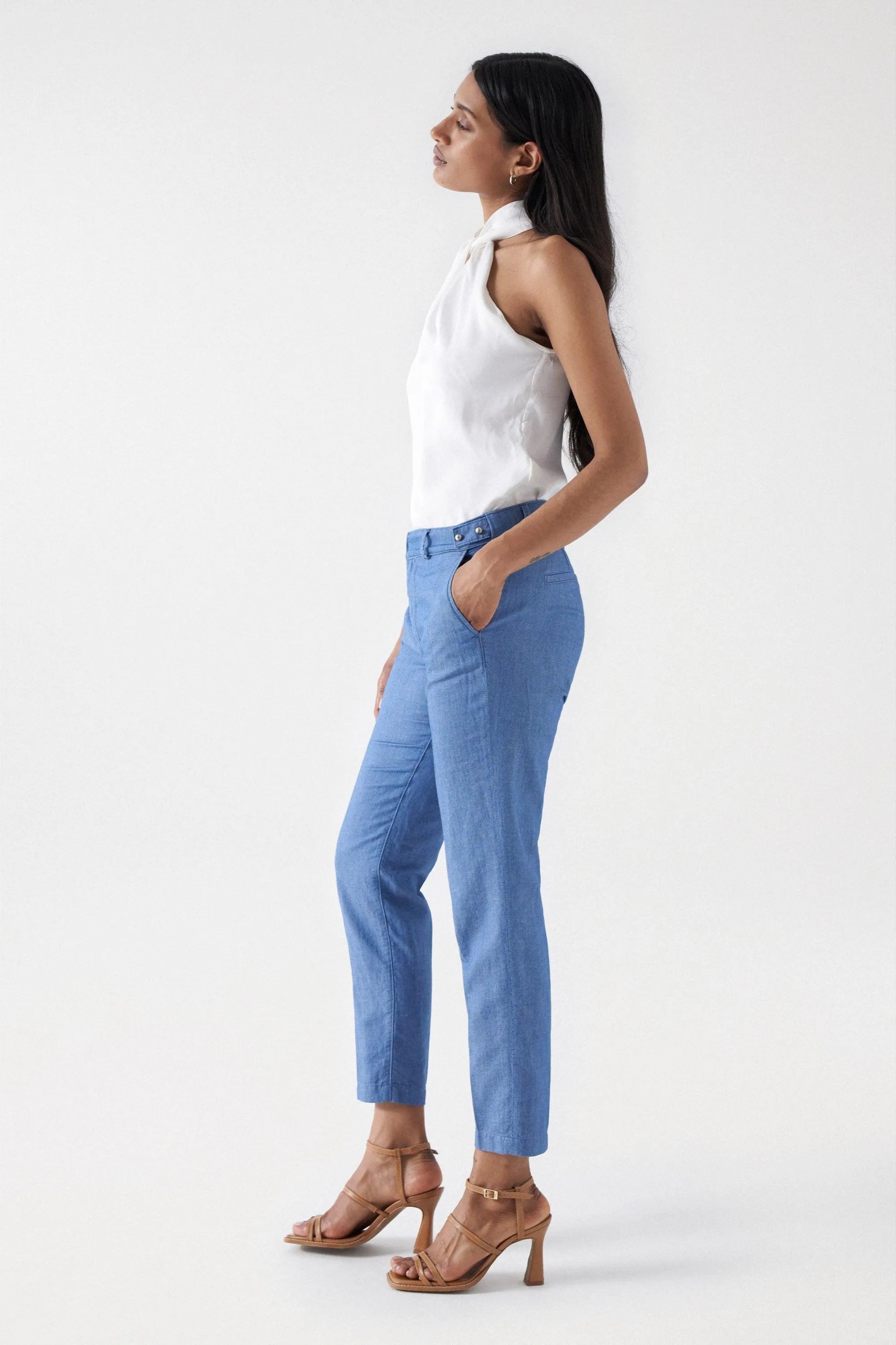 Chino Salsa Jeans Lightdenim Slim Fit - ECRU