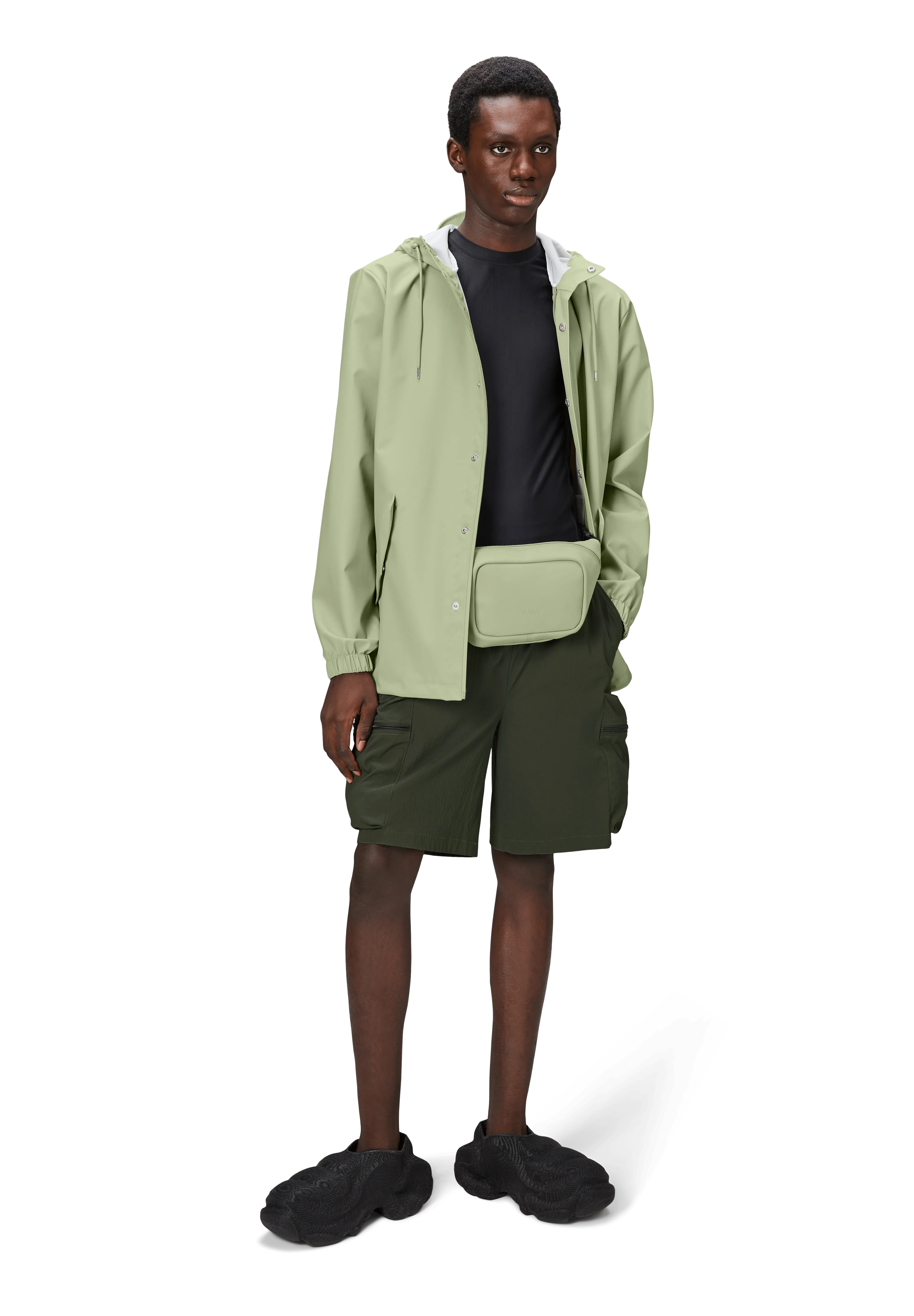 Chubasquero RAINS Unisex Fishtail Jacket Earth - ECRU