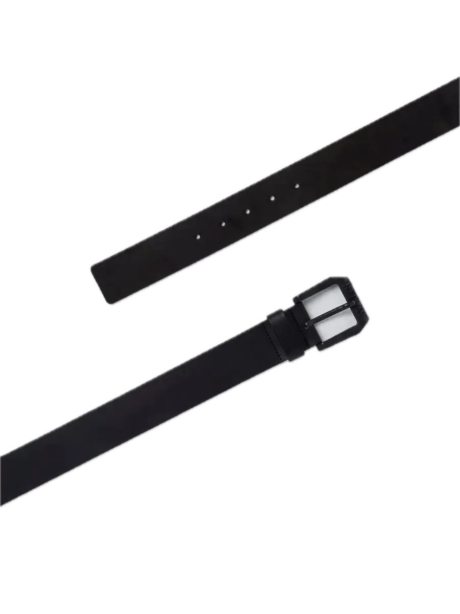 Cinturón Replay de Piel Cepillada Black - ECRU