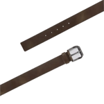 Cinturón Replay de Piel Cepillada Dark Wood Brown - ECRU