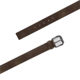Cinturón Replay de Piel Cepillada Dark Wood Brown - ECRU