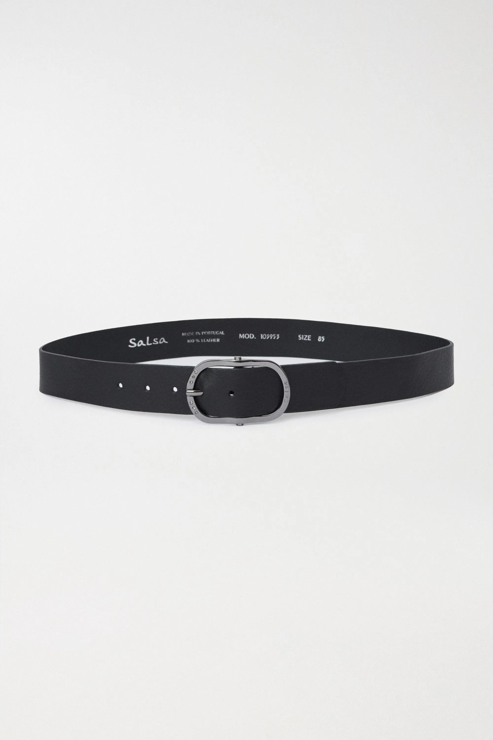 Cinturón Salsa Jeans de Piel Negro Mujer - ECRU