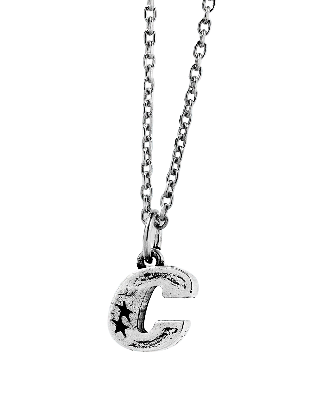Collar Twojeys Letra C Silver - ECRU