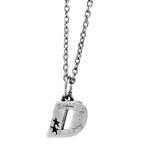 Collar Twojeys Letra D Silver - ECRU