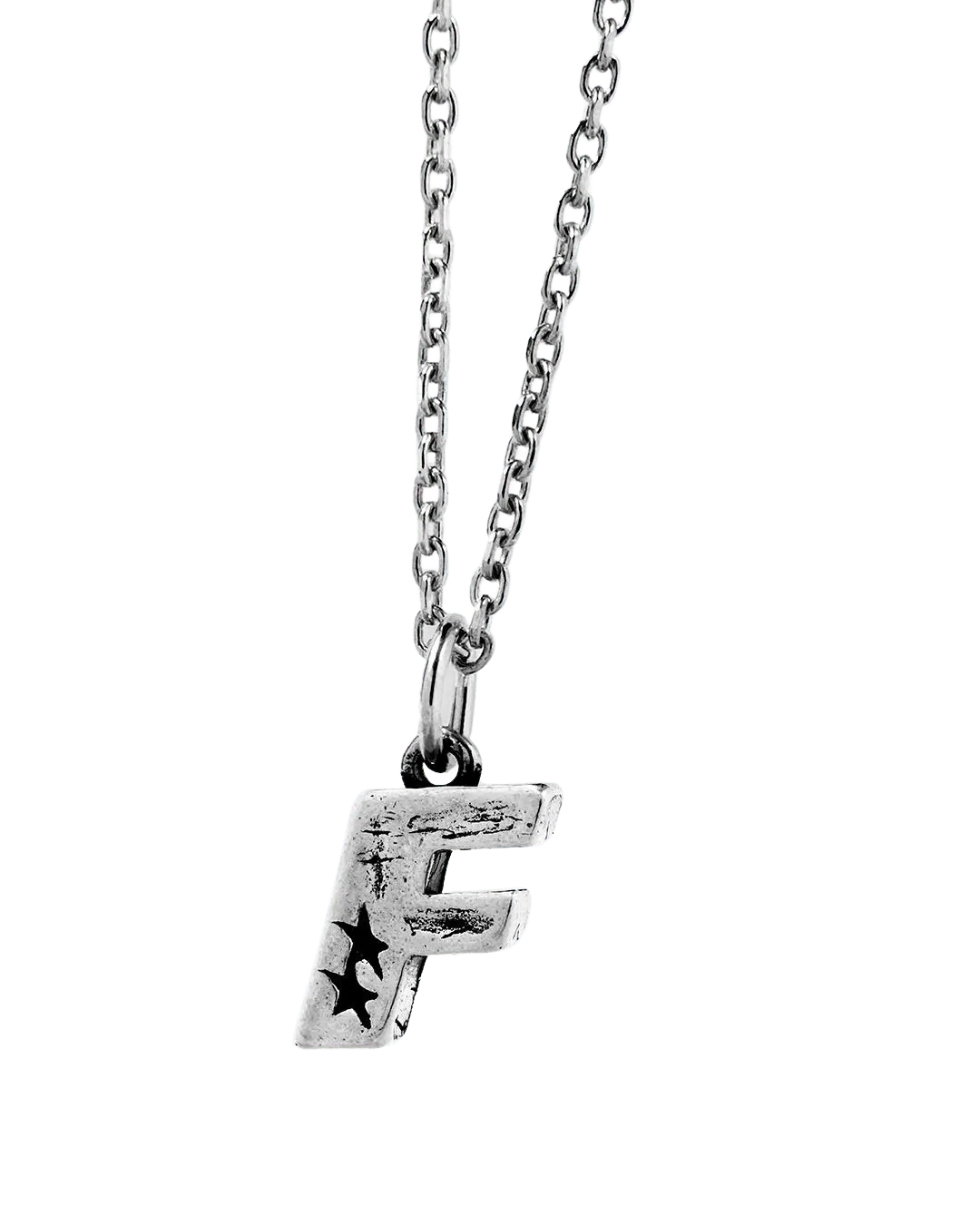Collar Twojeys Letra F Silver - ECRU