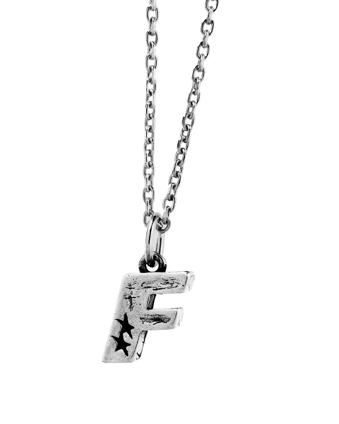 Collar Twojeys Letra F Silver - ECRU