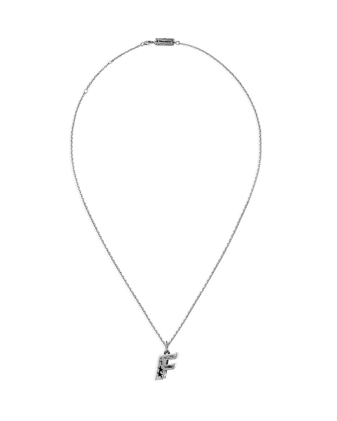 Collar Twojeys Letra F Silver - ECRU