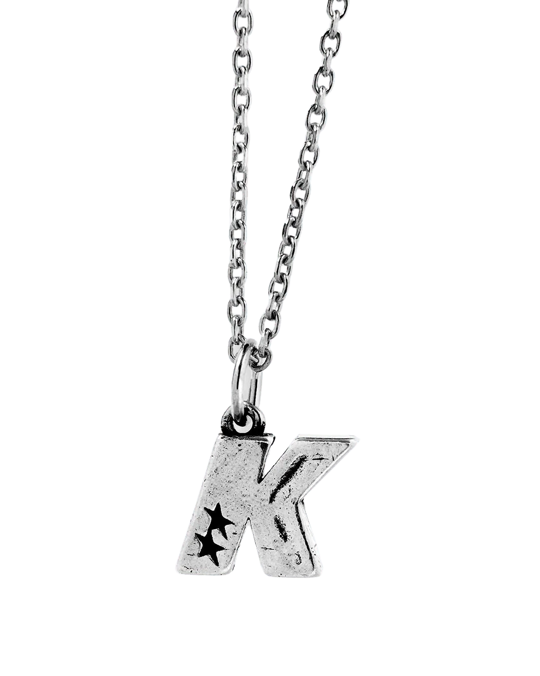 Collar Twojeys Letra K Silver - ECRU
