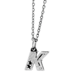 Collar Twojeys Letra K Silver - ECRU