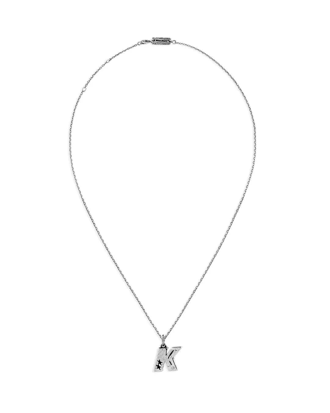Collar Twojeys Letra K Silver - ECRU