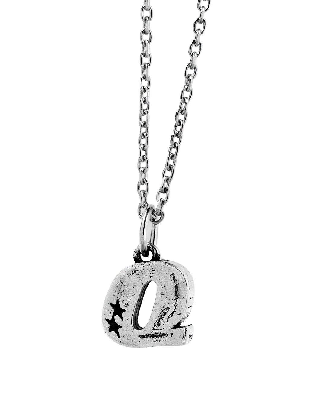 Collar Twojeys Letra Q Silver - ECRU