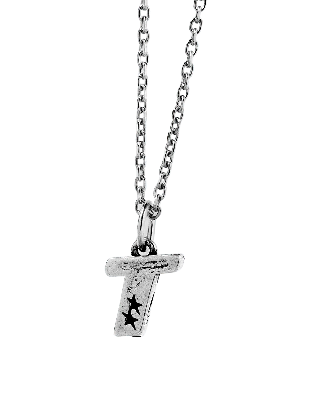 Collar Twojeys Letra T Silver - ECRU