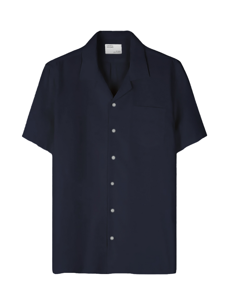 Camisa Colorful Standard Lino Navy Blue