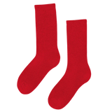 Organic Active Socke Scharlachrot