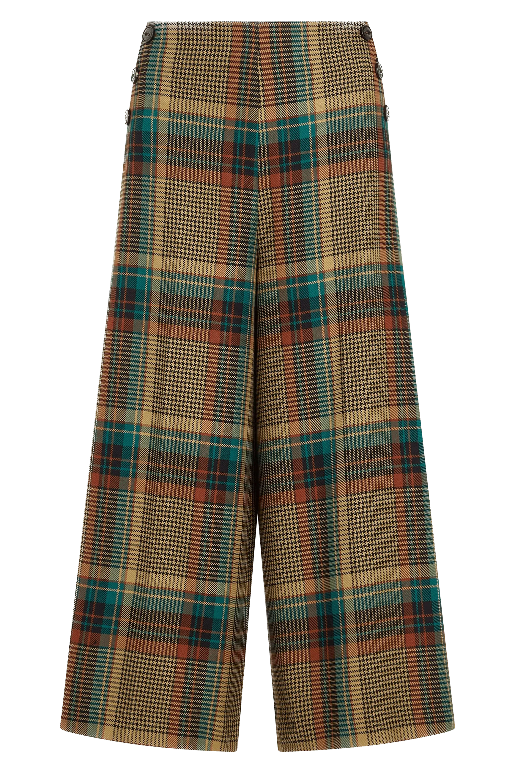 Culotte King Louie Pia Feathers Check - ECRU