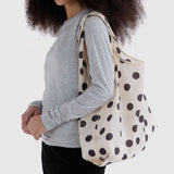 Bolsa BAGGU Estándar Reciclada Cream and Black Polka Dot