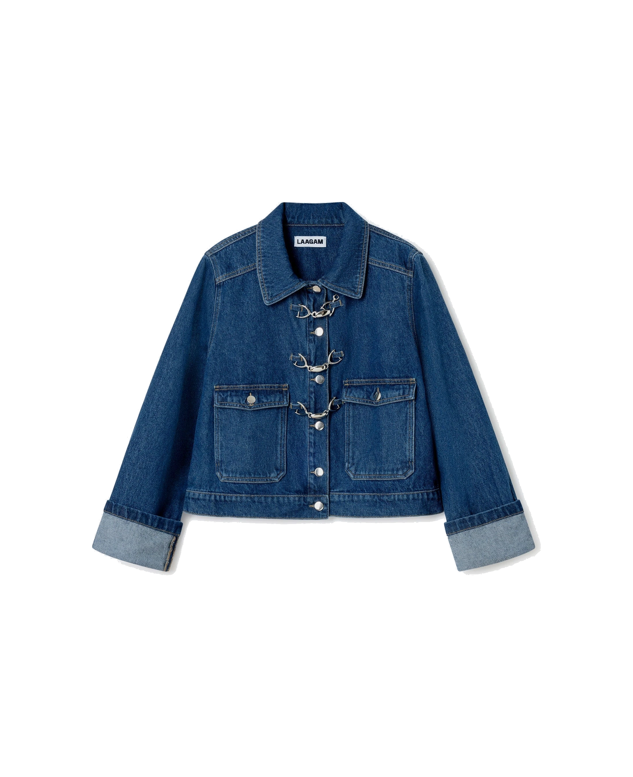 Chaqueta vaquera LAAGAM Dalston Indigo · fotografía oficial de la prenda