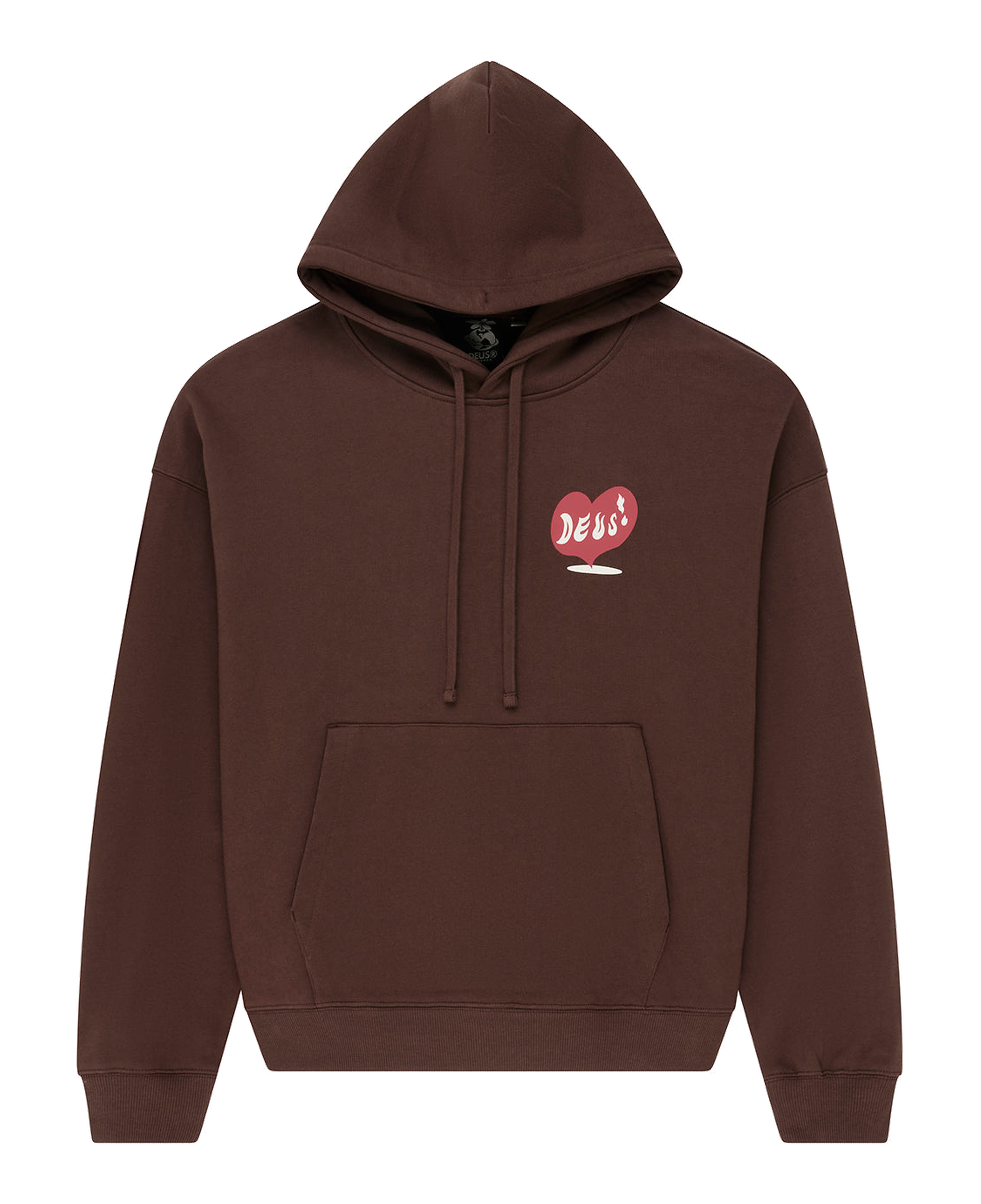 Sudadera DEUS EX MACHINA Deep Cut Downtown Brown — fotografía oficial frontal