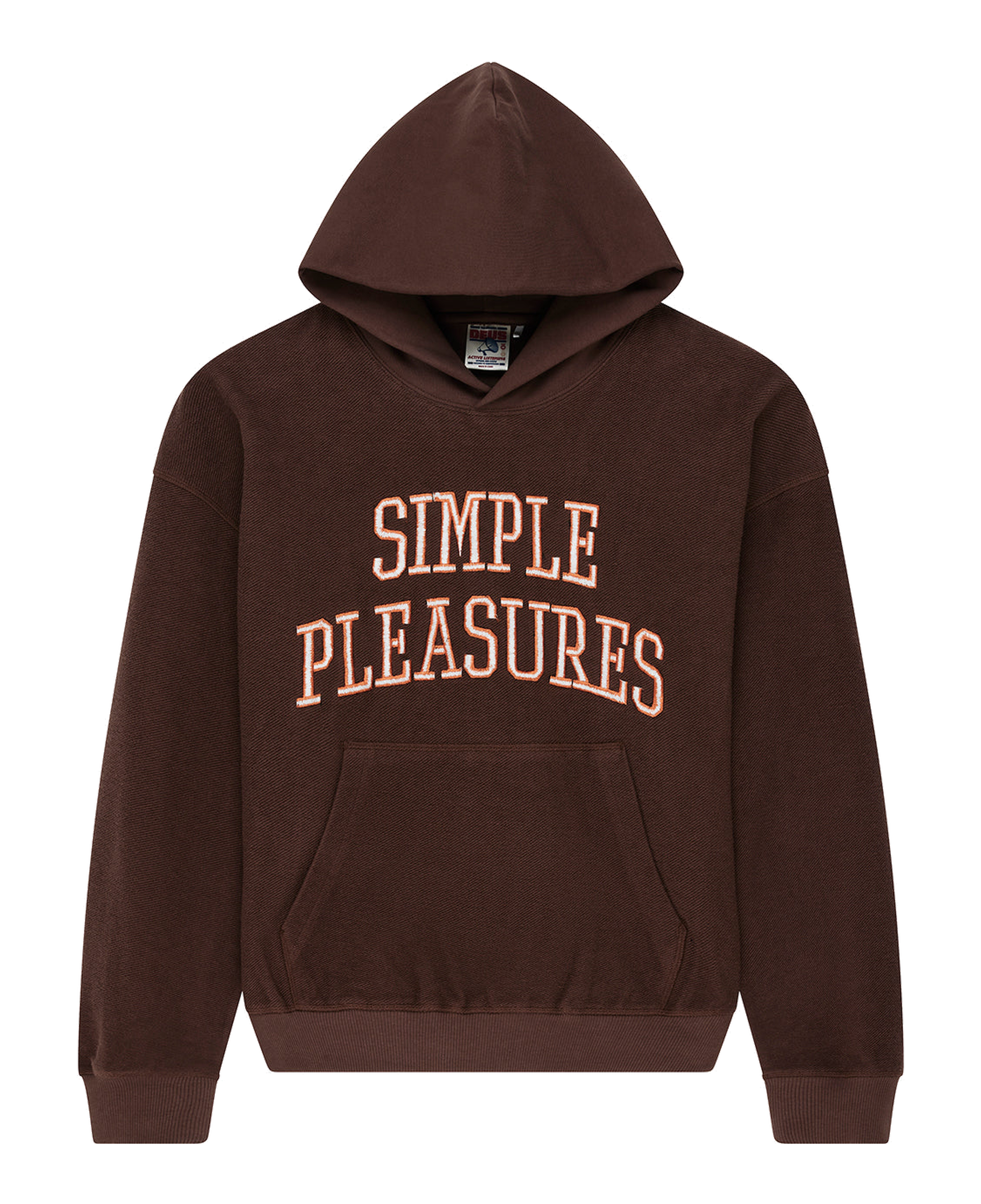 Sudadera DEUS EX MACHINA Unfinished Downtown Brown — fotografía oficial frontal