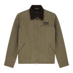 Chaqueta DEUS EX MACHINA Address Workwear verde oliva — fotografía oficial frontal