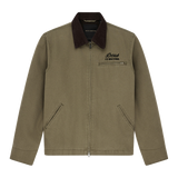 Chaqueta DEUS EX MACHINA Address Workwear verde oliva — fotografía oficial frontal