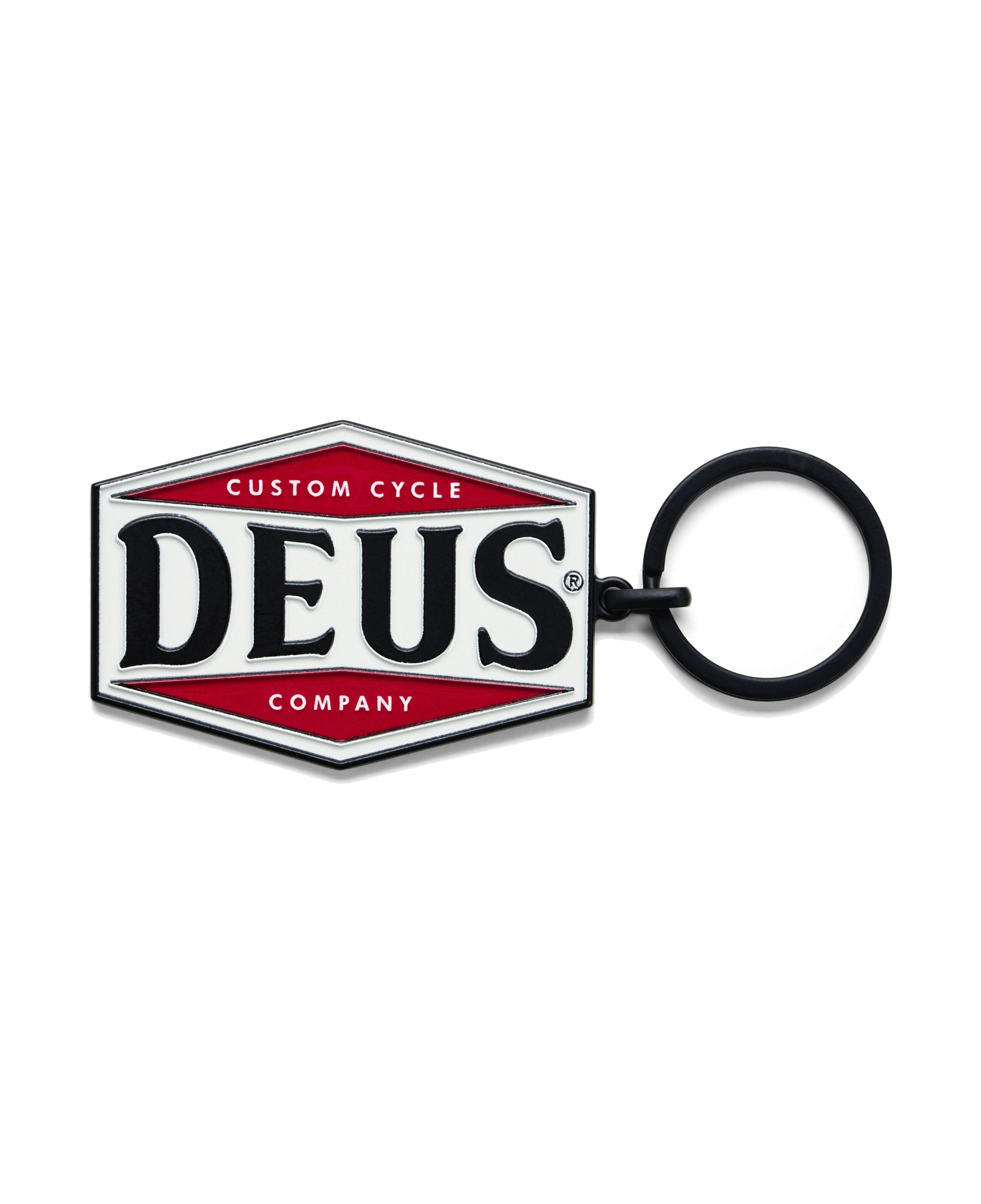 Llavero Deus Ex Machina Balsa Red White - flat