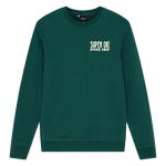 Sudadera Deus Ex Machina Chessboxin Crew Racing Green - flat