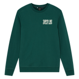 Sudadera Deus Ex Machina Chessboxin Crew Racing Green - flat
