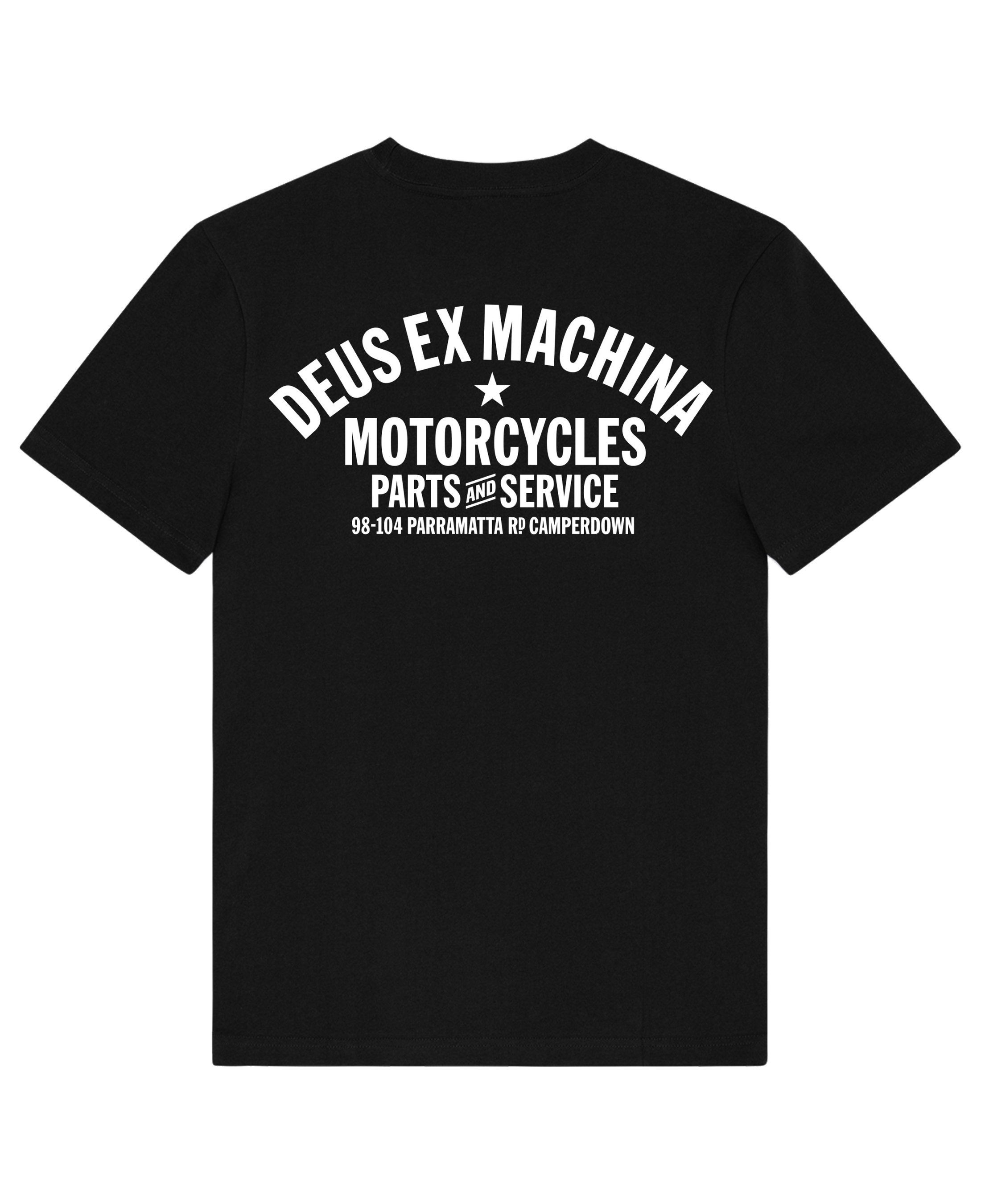 Camiseta Deus Ex Machina Camperdown Address Black - flat