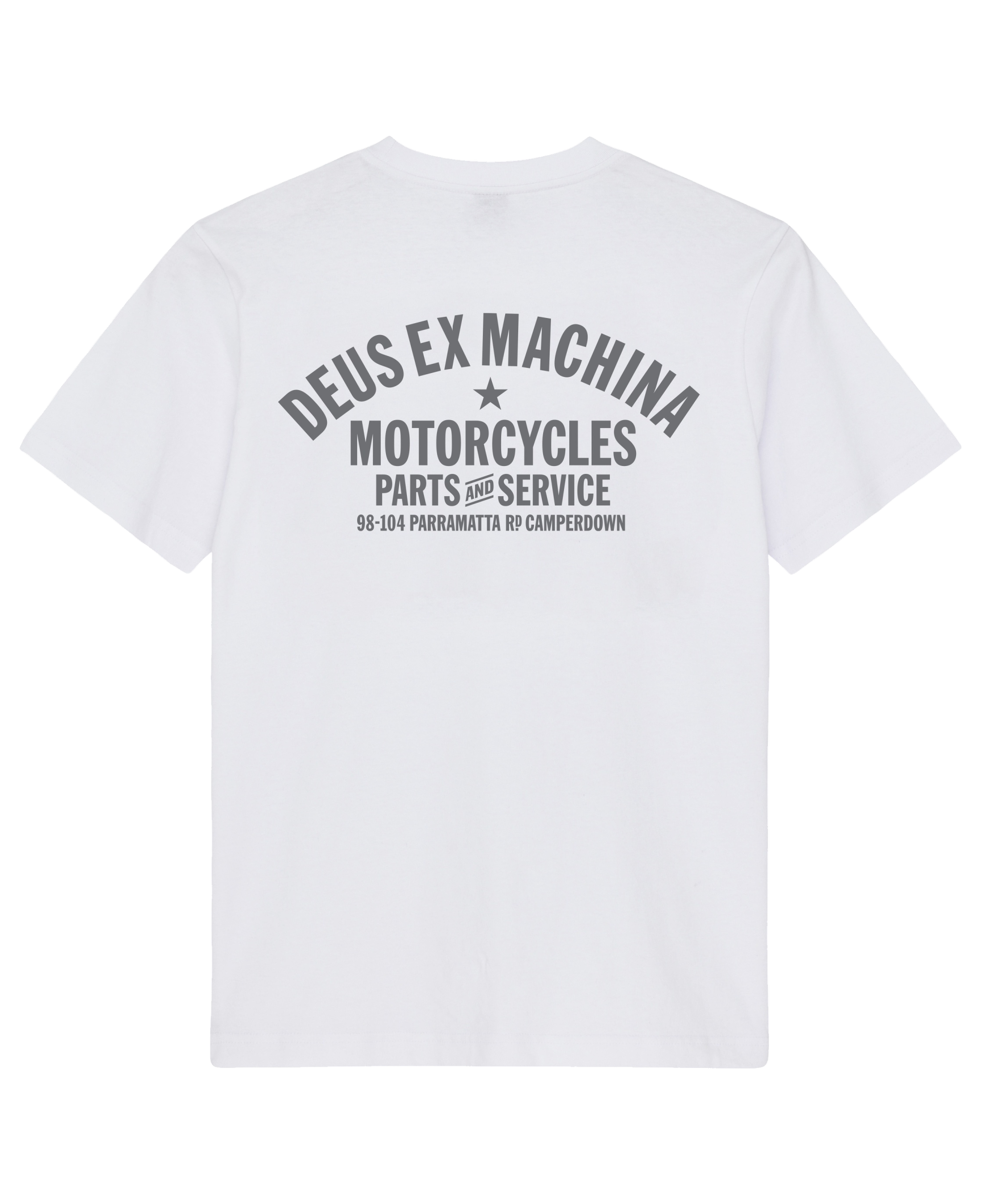 Camiseta Deus Ex Machina Camperdown Address White - flat
