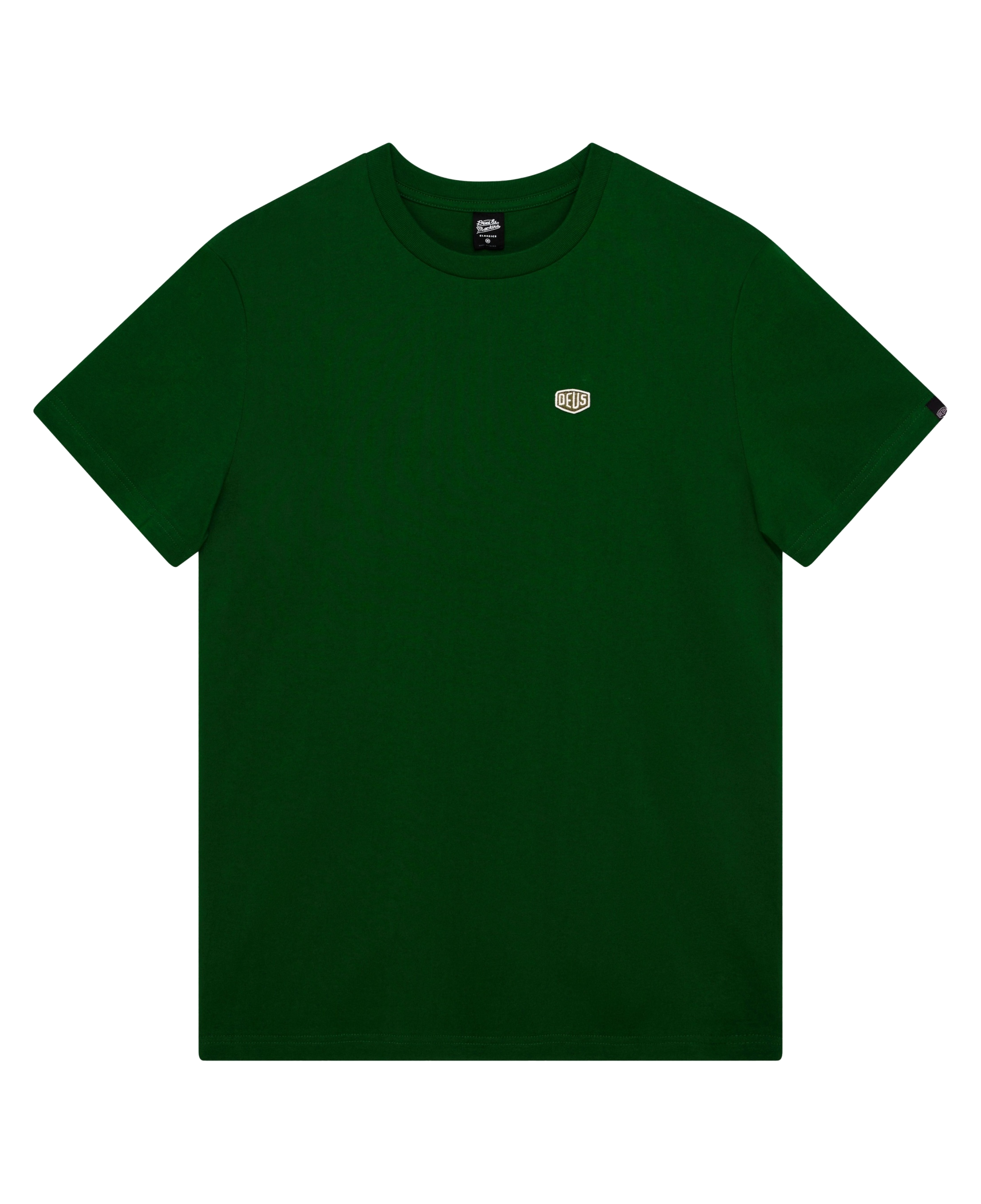 Camiseta Deus Ex Machina Shield Standard Racing Green - flat