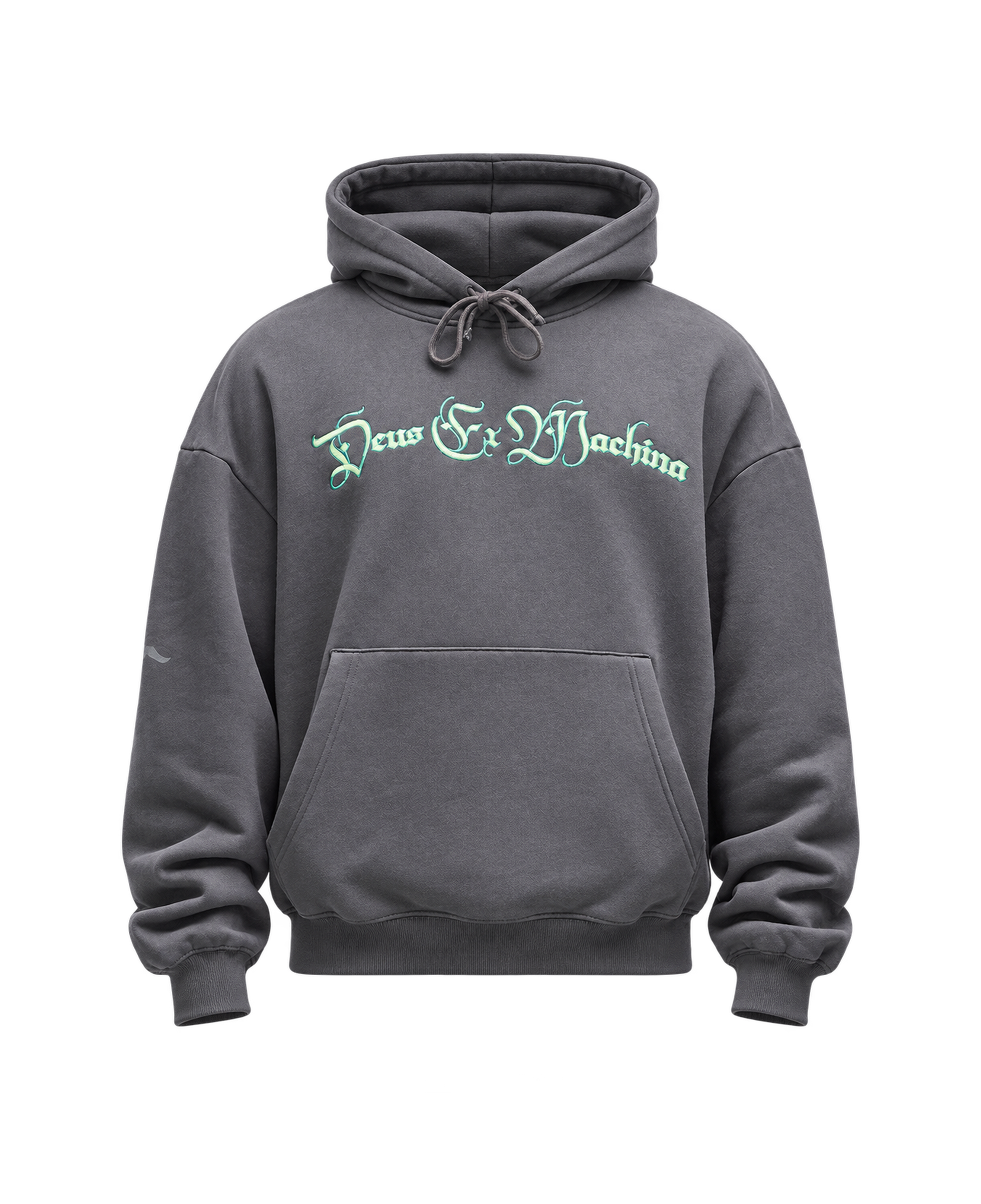 DEUS EX MACHINA Invocation Hoodie Anthracite Grey - flat frontal transparente