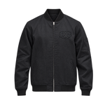 DEUS EX MACHINA Ryder Work Bomber Black - flat frontal transparente