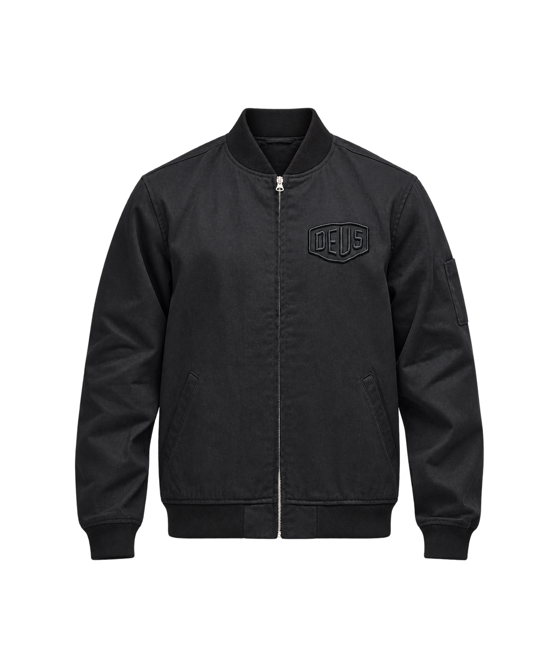DEUS EX MACHINA Ryder Work Bomber Black - flat frontal transparente