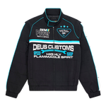 Chaqueta Deus Ex Machina Trife Life negra, fotografía oficial frontal