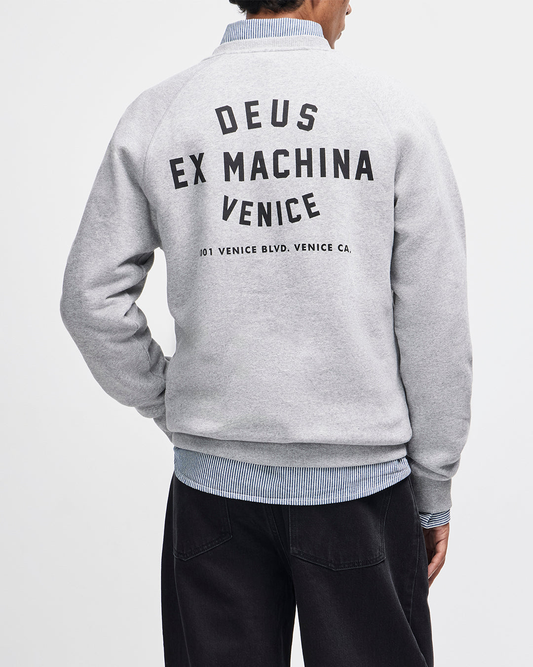 Sudadera DEUS Venice Address Crew Lt Grey Marle - imagen 2