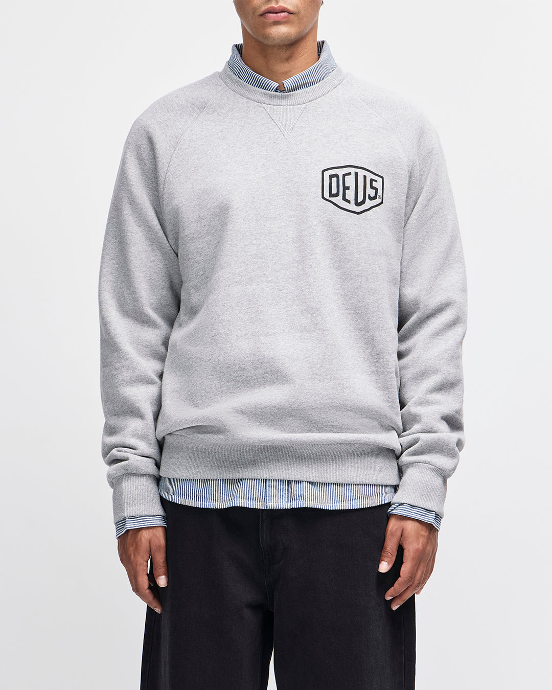 Sudadera DEUS Venice Address Crew Lt Grey Marle - imagen 3