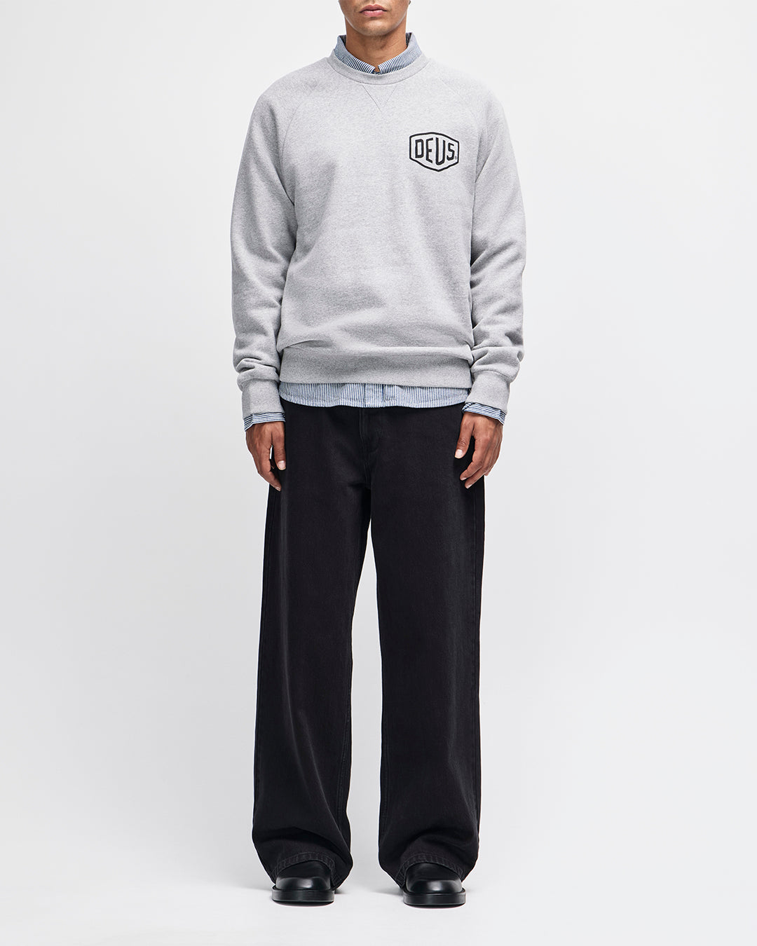 Sudadera DEUS Venice Address Crew Lt Grey Marle - imagen 5