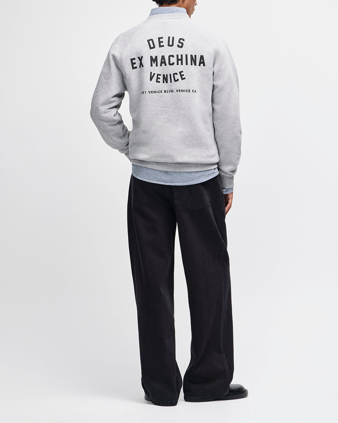 Sudadera DEUS Venice Address Crew Lt Grey Marle - imagen 6