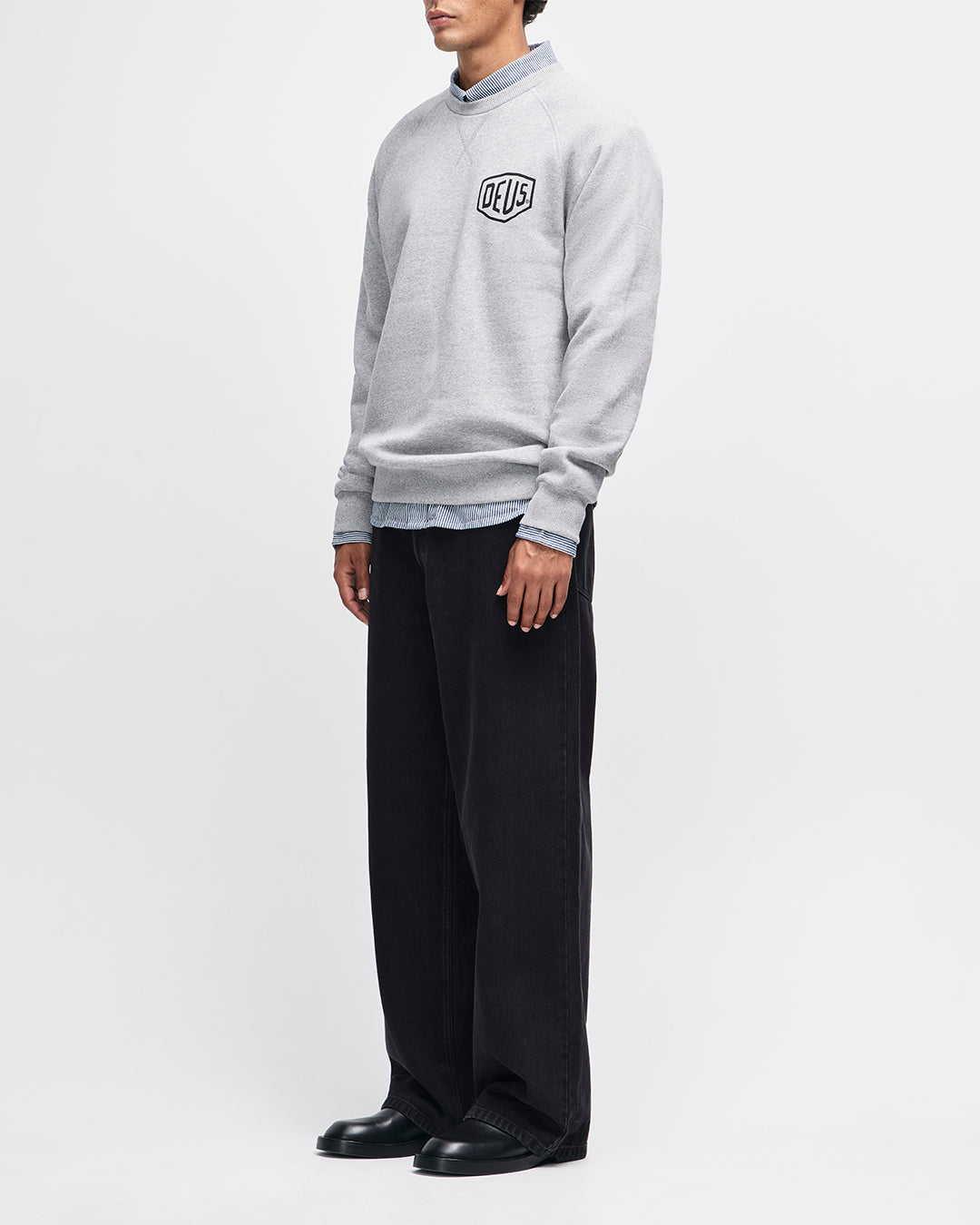 Sudadera DEUS Venice Address Crew Lt Grey Marle - imagen 7