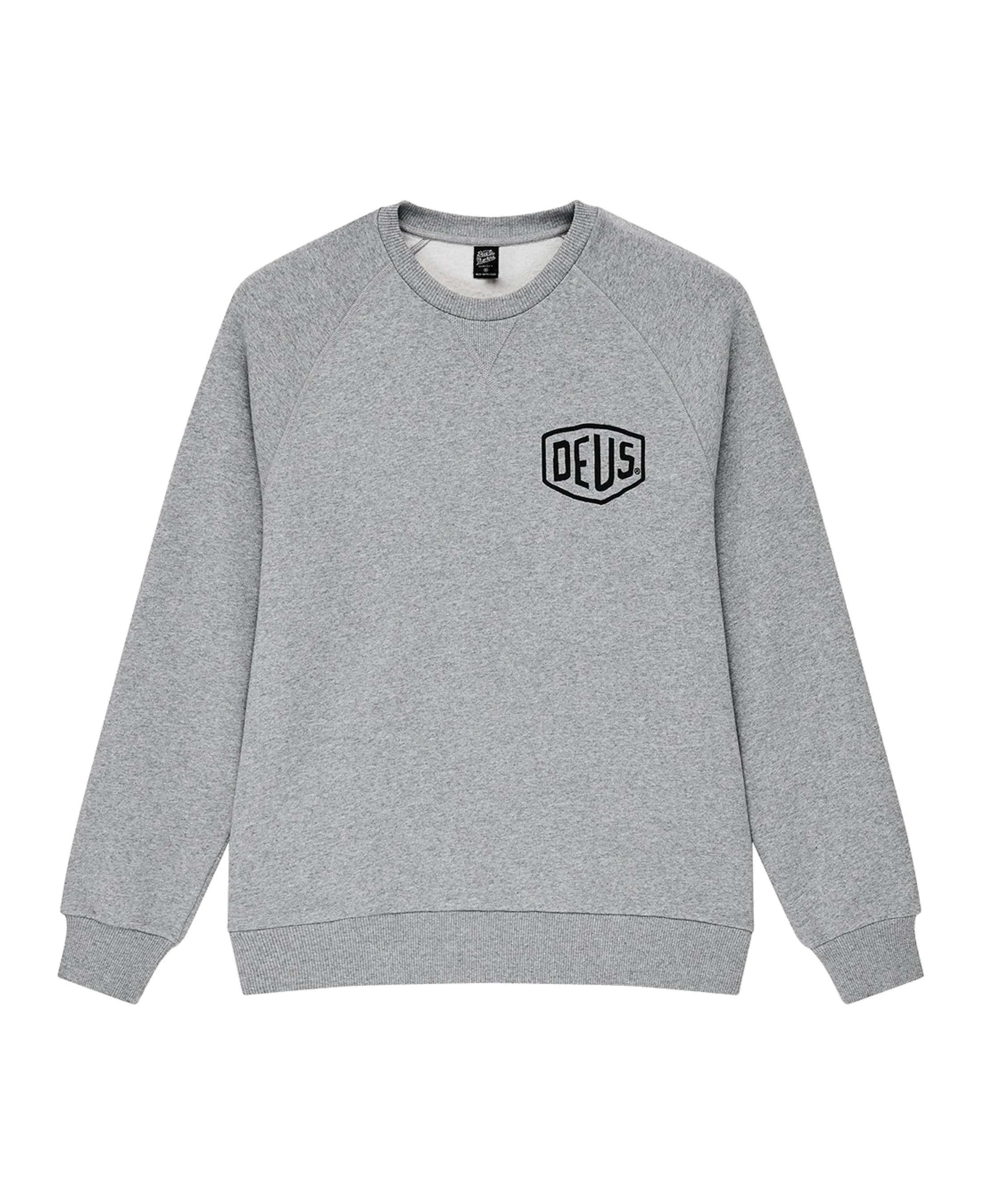 Sudadera DEUS Venice Address Crew Lt Grey Marle - flat frontal