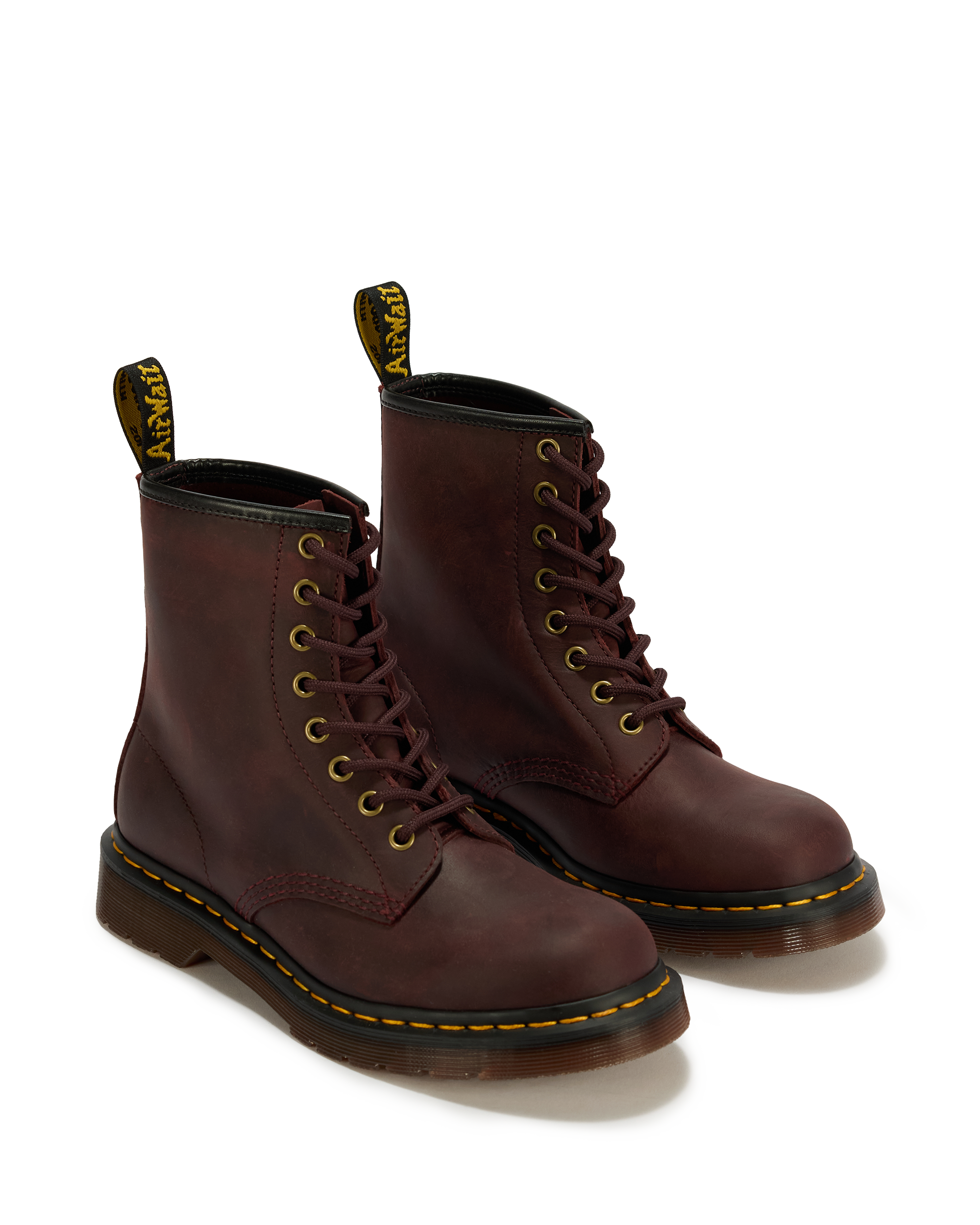Par de botas Dr. Martens 1460 Crazy Horse Cherry Red