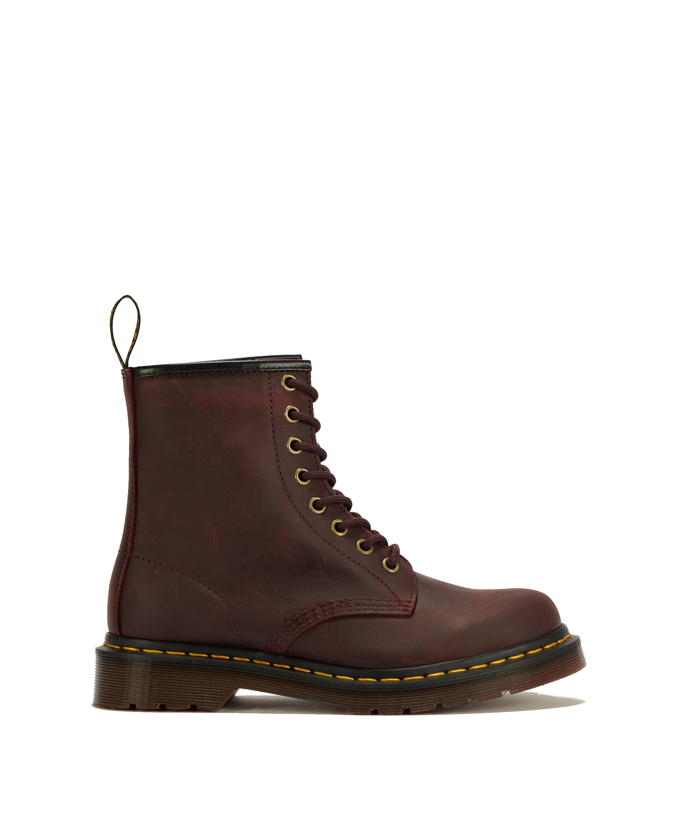 Botas DR. MARTENS 1460 Crazy Horse Cherry Red flat transparente