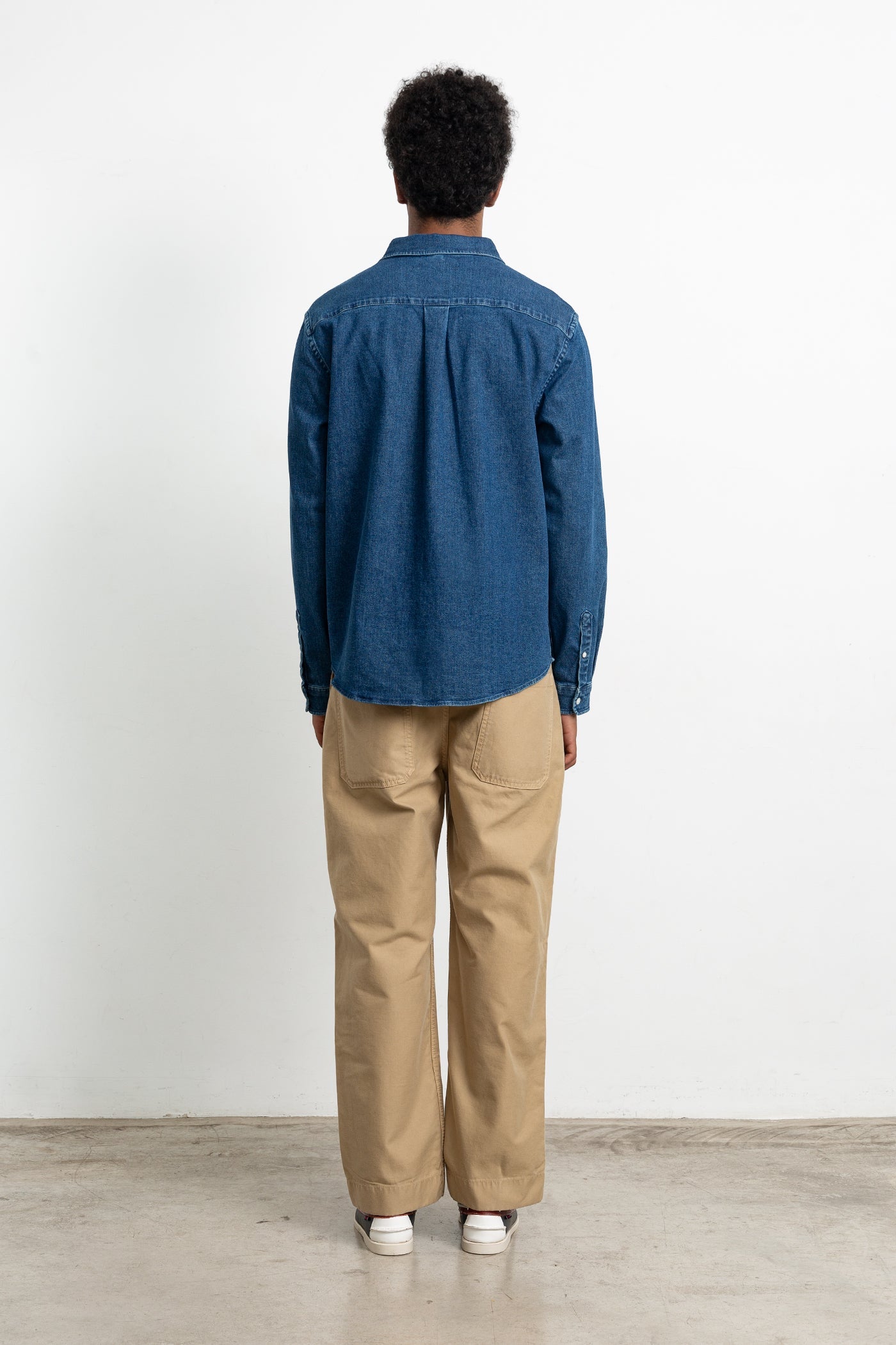 EDMMOND STUDIOS Duck Denim Shirt Stone Wash - look 2