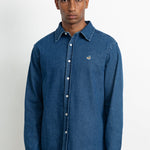 EDMMOND STUDIOS Duck Denim Shirt Stone Wash - detalle
